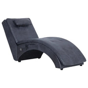 Sdraio Massaggiante con Cuscino Grigia Similpelle Scamosciata CFW1270085