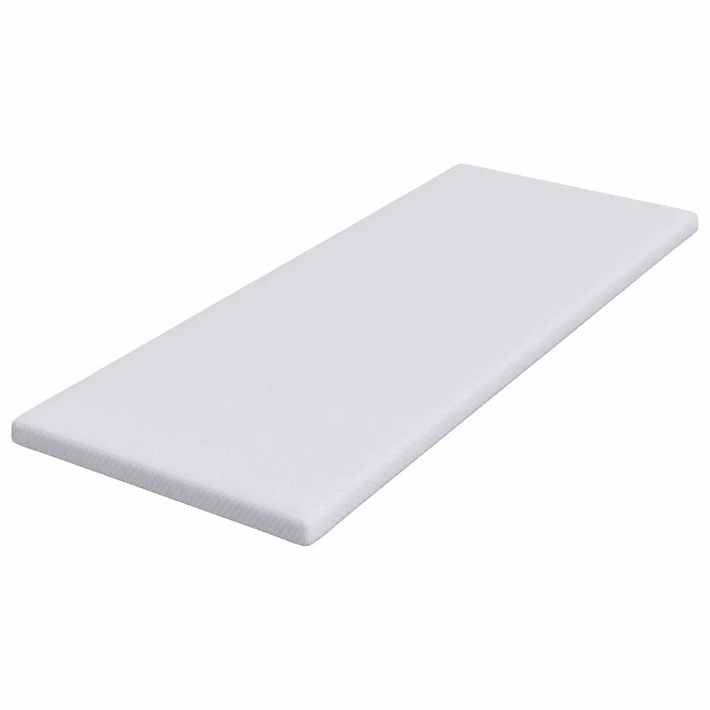 Topper per materasso Bianco 80 x 200 cm Tessuto Jacquard 4106221