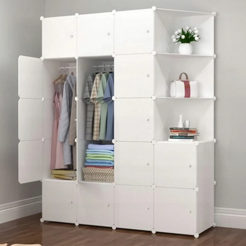 Armadio componibile 183x147x47 cm, perfetto per vestiti e accessori.