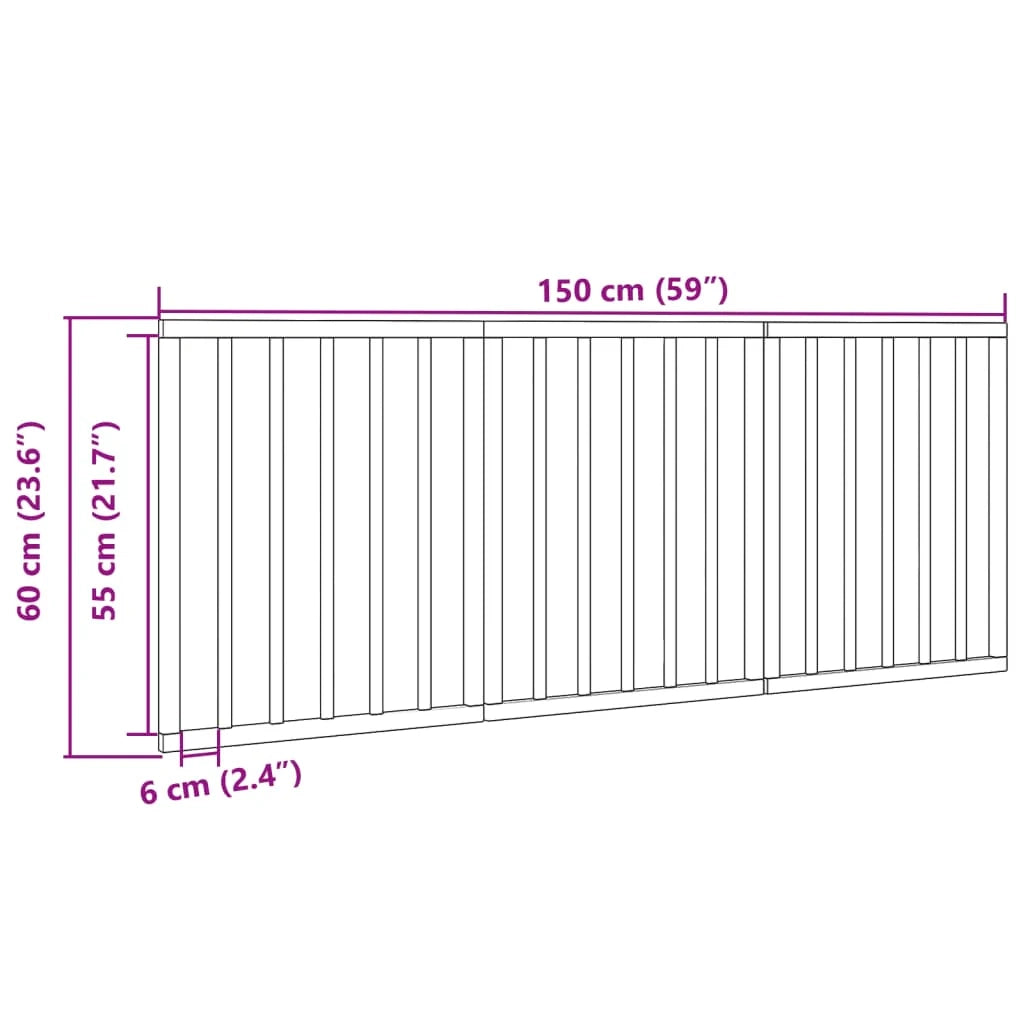 Cancelletto di sicurezza pieghevole per cani a 3 pannelli 150 cm legno di pioppo marrone 02_0023068