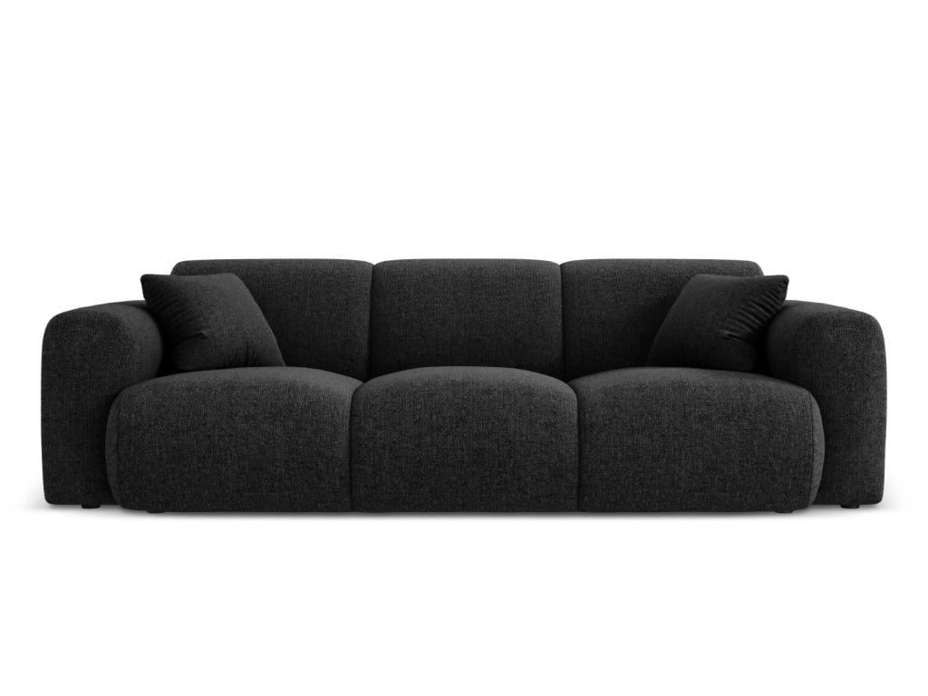 Cosmopolitan Design - Divano "Nolio" 3 posti in ciniglia nero 