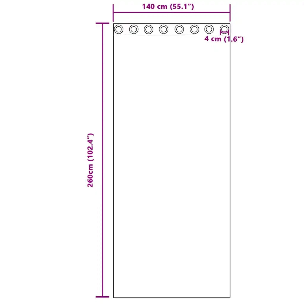 vidaXL Tende con tende 2 pcs Viola Poliestere
