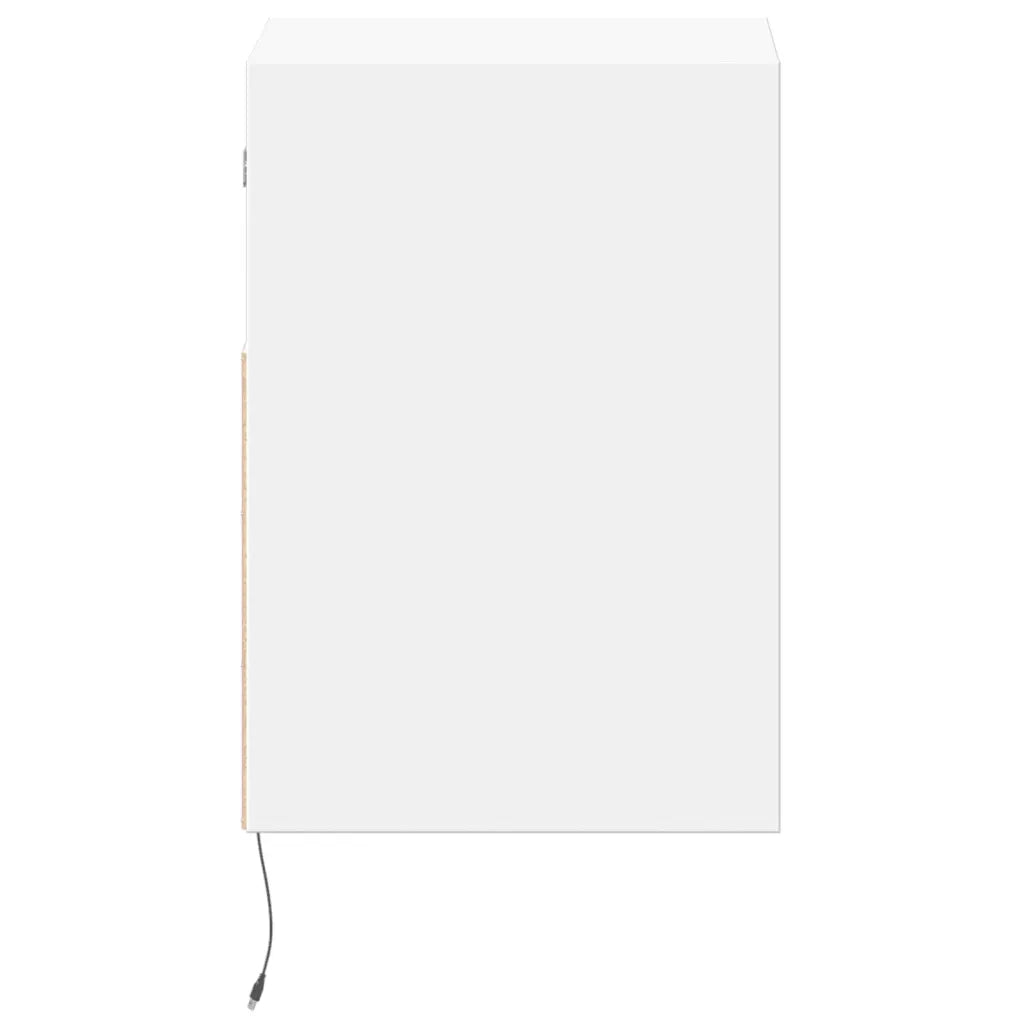 Comodino a Parete con Luci LED Bianco 3307975