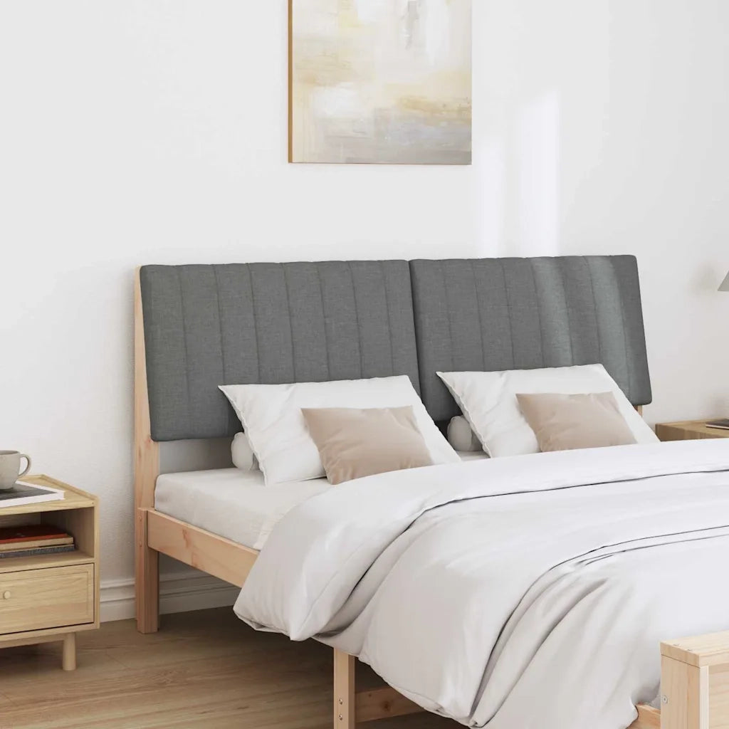 Testiera imbottita Grigio scuro 150 cm Pino massello 879390