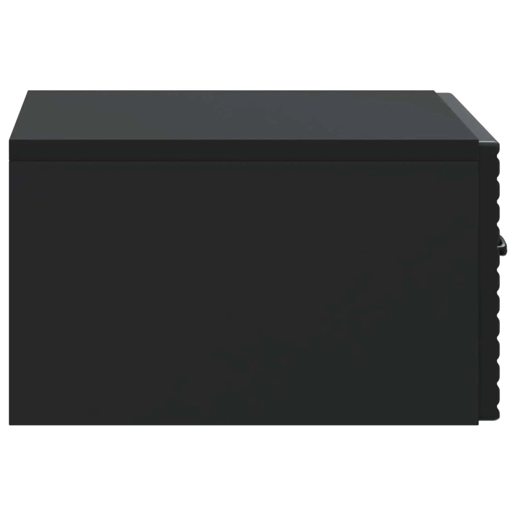 Set di 2 Comodini | Armadio da Notte | Mobiletto da notte a muro Nero 49 x 34,5 x 20 cm