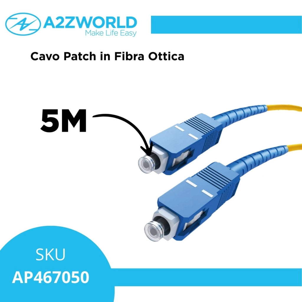 Cavo Patch Fibra Ottica SC, 5/10/20 m (5M)