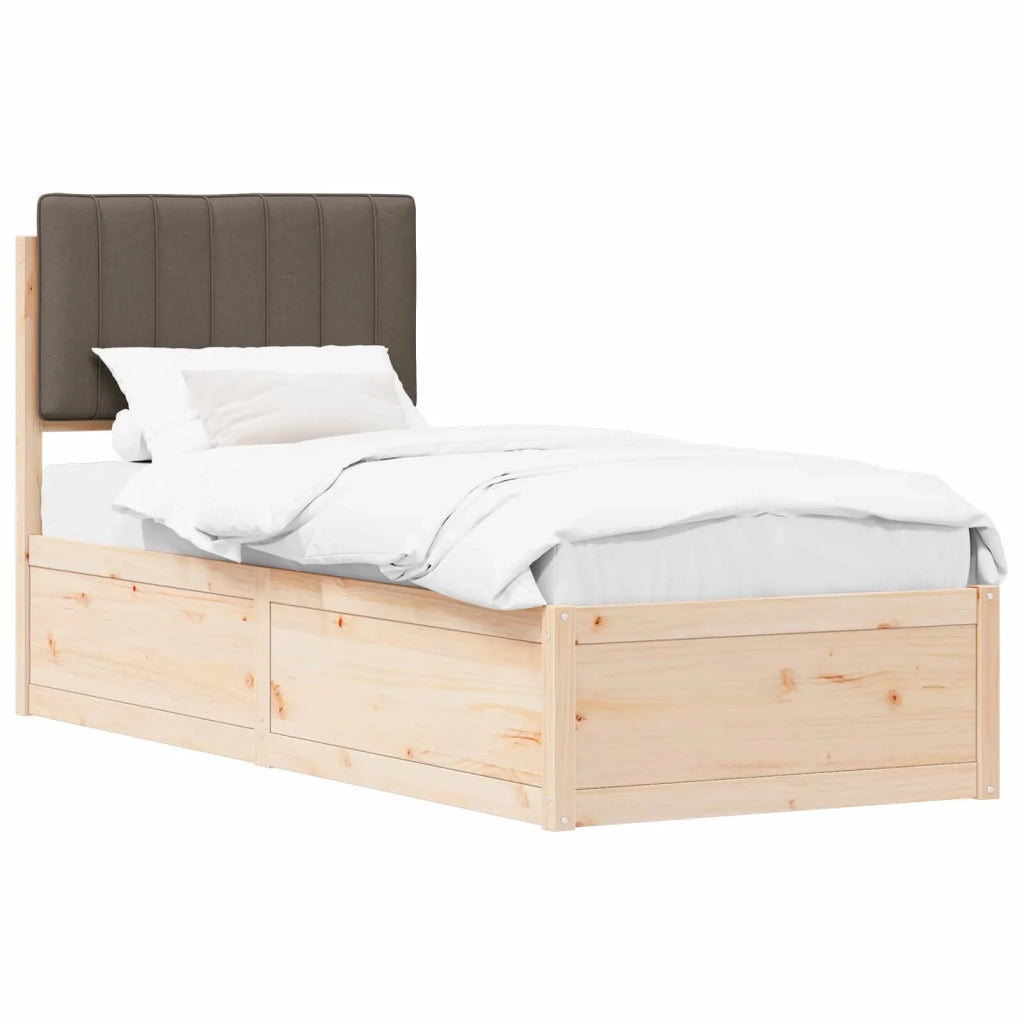 Letto con Testiera Rivestita Talpa 75 x 190 cm Pino massello 877812