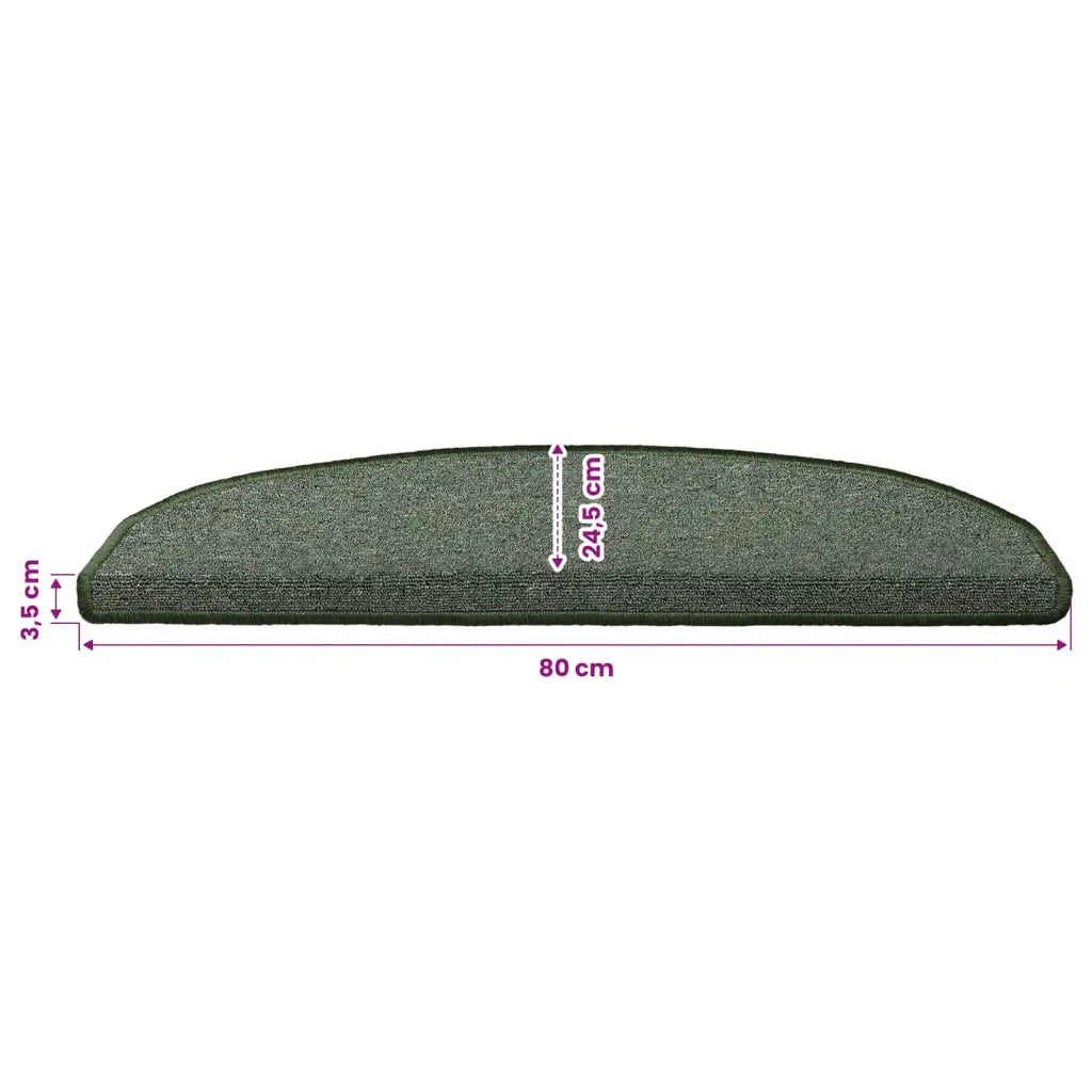 Tappetini per scale autoadesivi 15 pz | Gradini per Scale Verde Scuro
