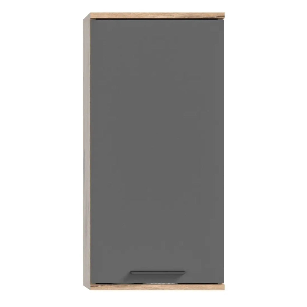 Mezza colonna bagno 1 porta – Grigio antracite e rovere chiaro – SELMA