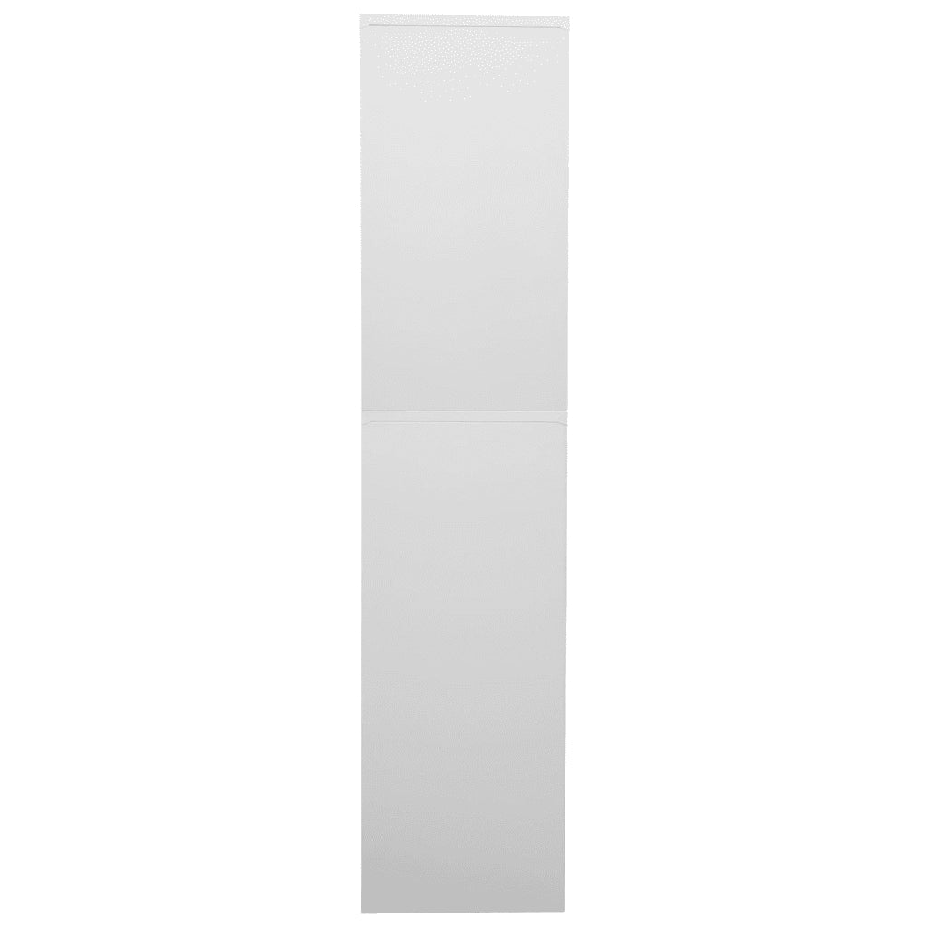 Armadio per Ufficio Grigio Chiaro 90x40x180 cm in Acciaio 336418