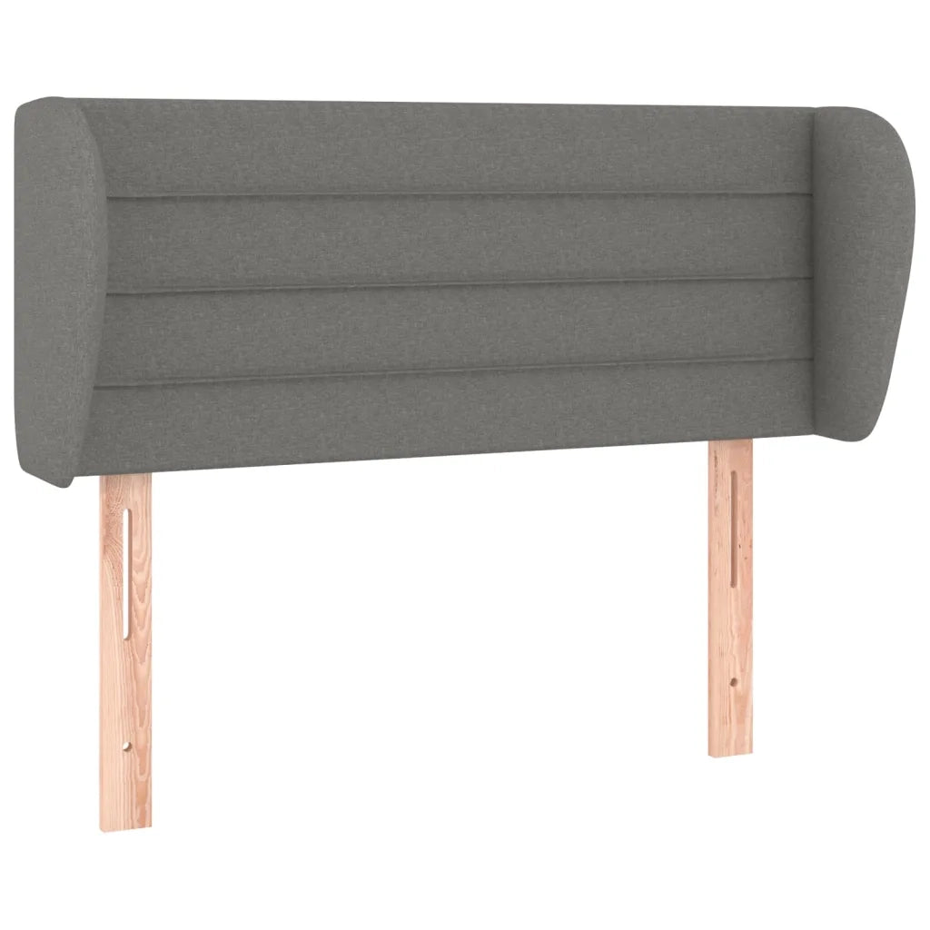 Testiera ad Orecchio-Testata con Orecchie Grigio Scuro 103x23x78/88 cm in Tessuto 421588