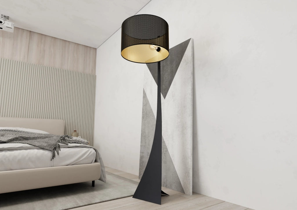 Lampada da terra Emibig Estrella nero/oro E27 157cm