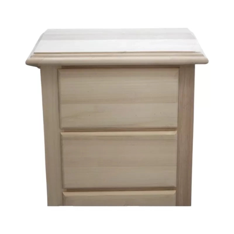 cassettiera classica 4 cassetti legno grezzo 38x25x86 (3035) - Mobili 2G