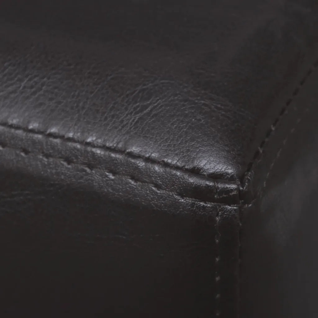 Panca-Sgabello 139,5 cm Marrone Scuro in Similpelle