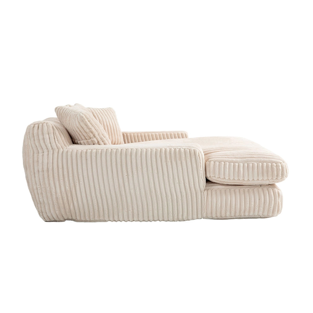 Cloud couch - Xylo - Velluto coste 3 cuscini beige