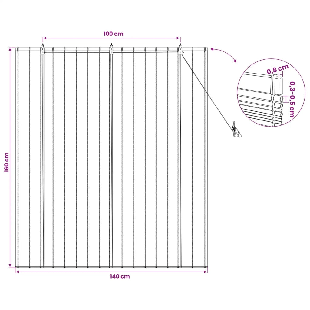 Tenda a rullo Naturale 140 x 160 cm Giunco 42034647