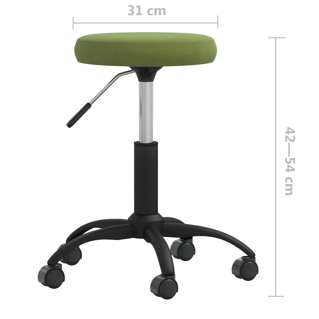 Sedia da Ufficio Girevole Verde Chiaro in Velluto 333176