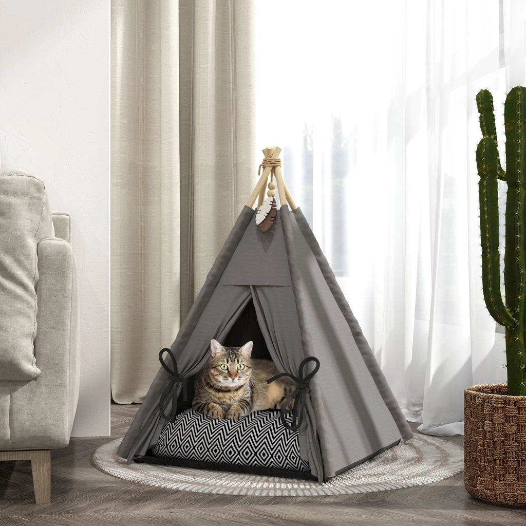 Letto per Animali Domestici Tipi con Cuscino ¨C Minimal ¨C Grigio