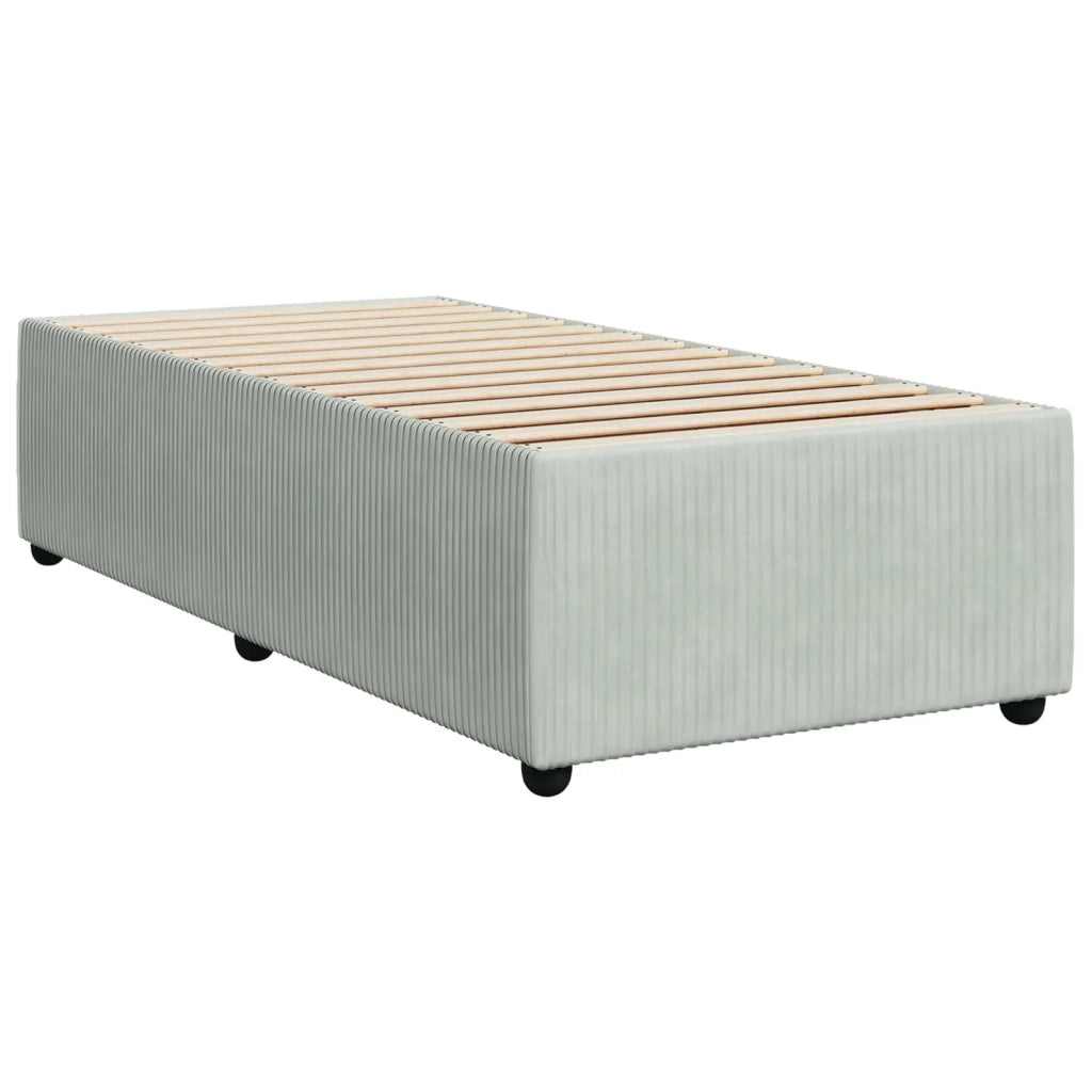 Letto box spring con materasso Grigio Chiaro 100 x 200 cm 3454541