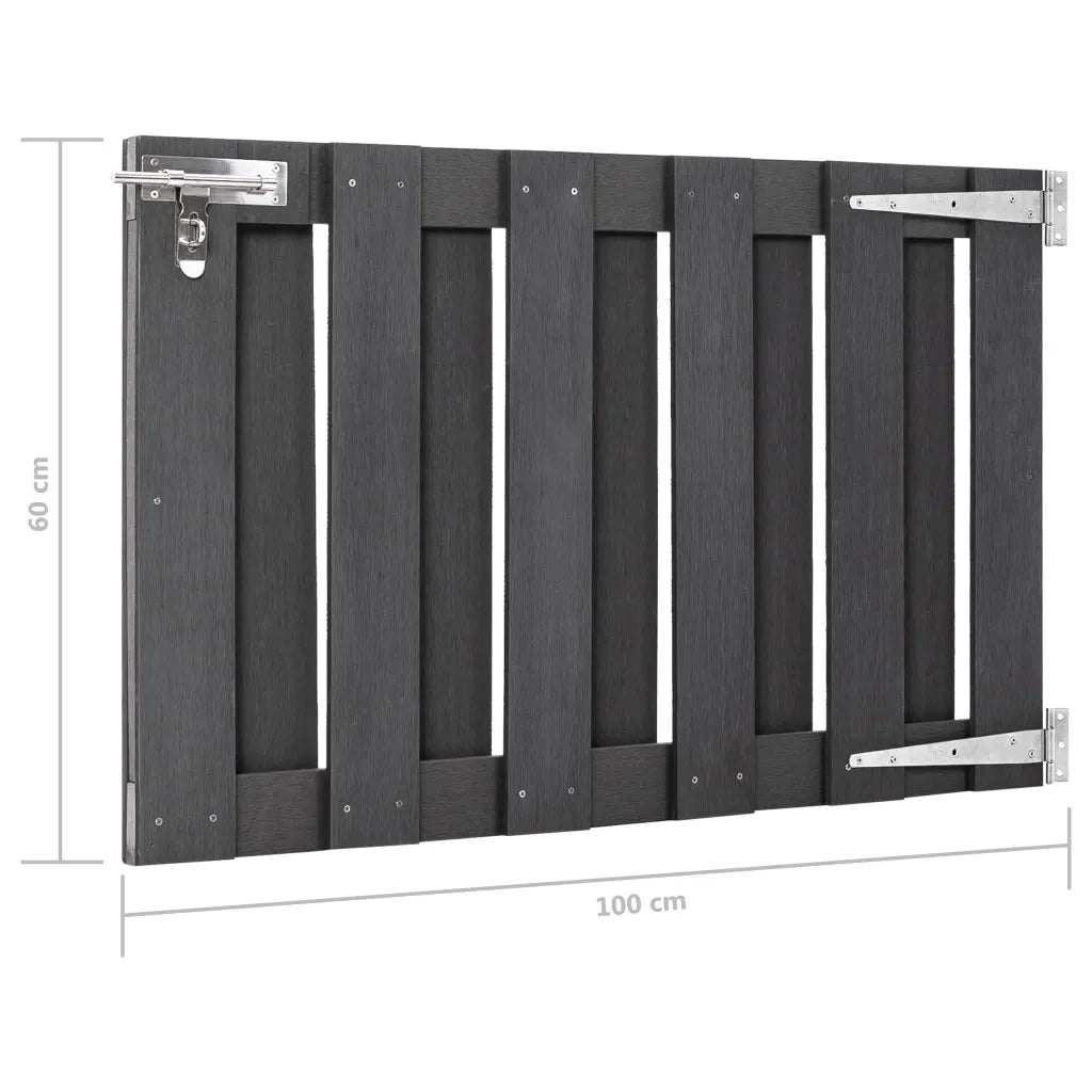 Cancello da Giardino in WPC 100x60 cm Grigio 49081