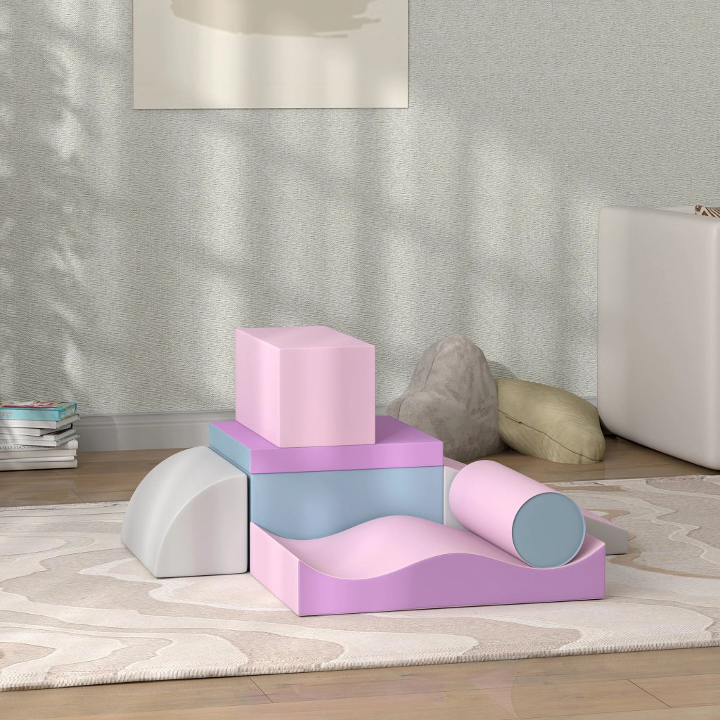Blocchi di schiuma per bambini, 40x40x20 cm, multicolore, pelle sintetica ¨C Minimal