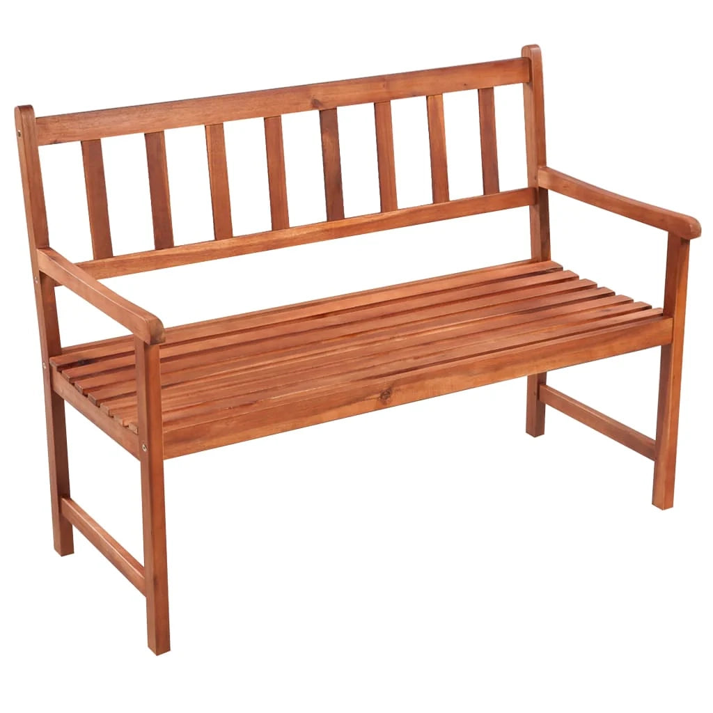 Panchina da giardino arredo esterno per patio terrazzo con cuscino 120 cm legno massello di acacia 02_0011356