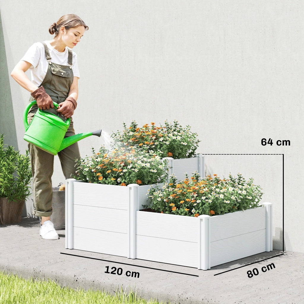 Vaso da Giardino Modulare Impilabile 3 Livelli ¨C Minimal ¨C Plastica