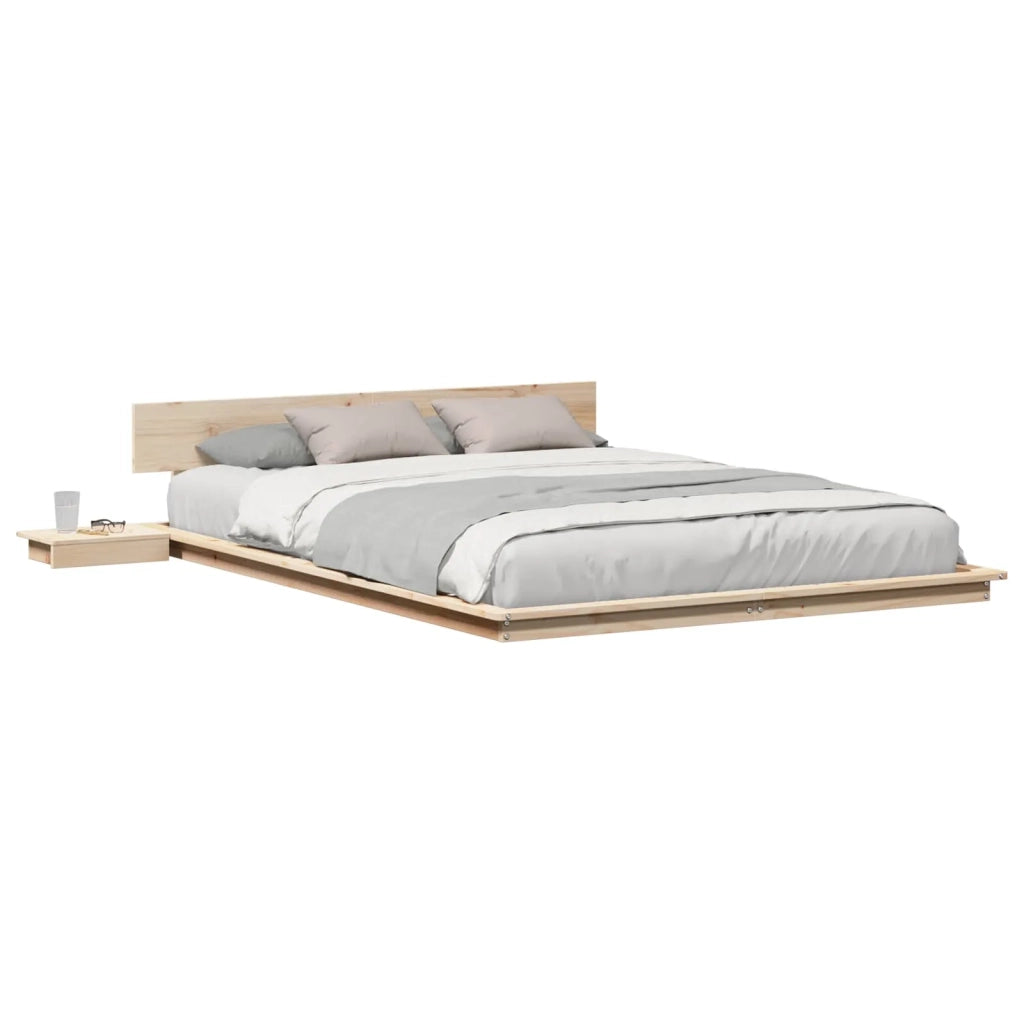 Struttura del letto-Giroletto Marrone 140 x 200 cm legno