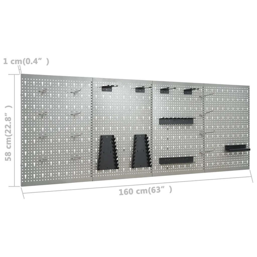 Pannelli per Utensili a Parete 4 pz 40x58 cm Acciaio CFW2664865