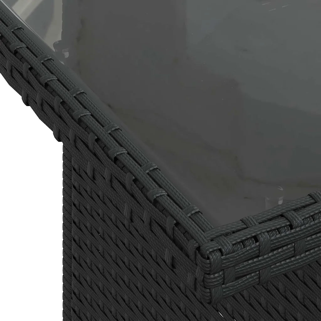 Set Divani da Giardino 5 pz con Cuscini in Polyrattan Nero 3326557