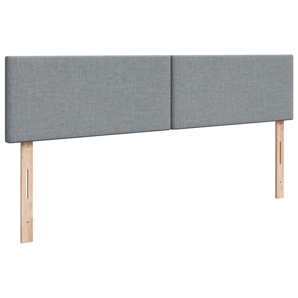 Giroletto a Molle con Materasso Grigio Chiaro 200x200cm Tessuto