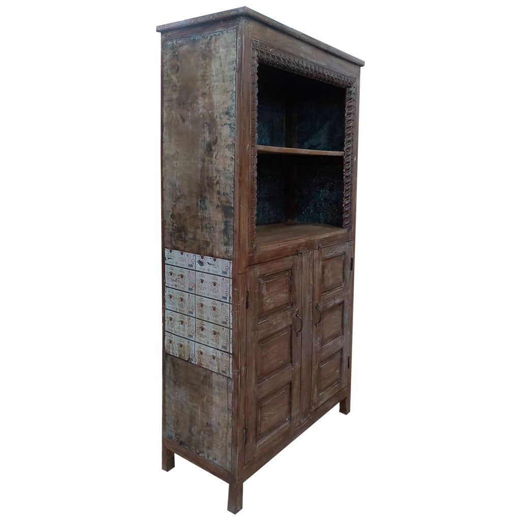 Libreria in legno marrone 107x42x213h