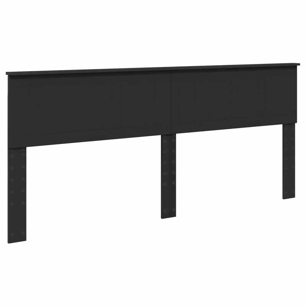 Letto matrimoniale | Letto per adulti | Struttura del letto Nero 200 x 200 cm Pino massello