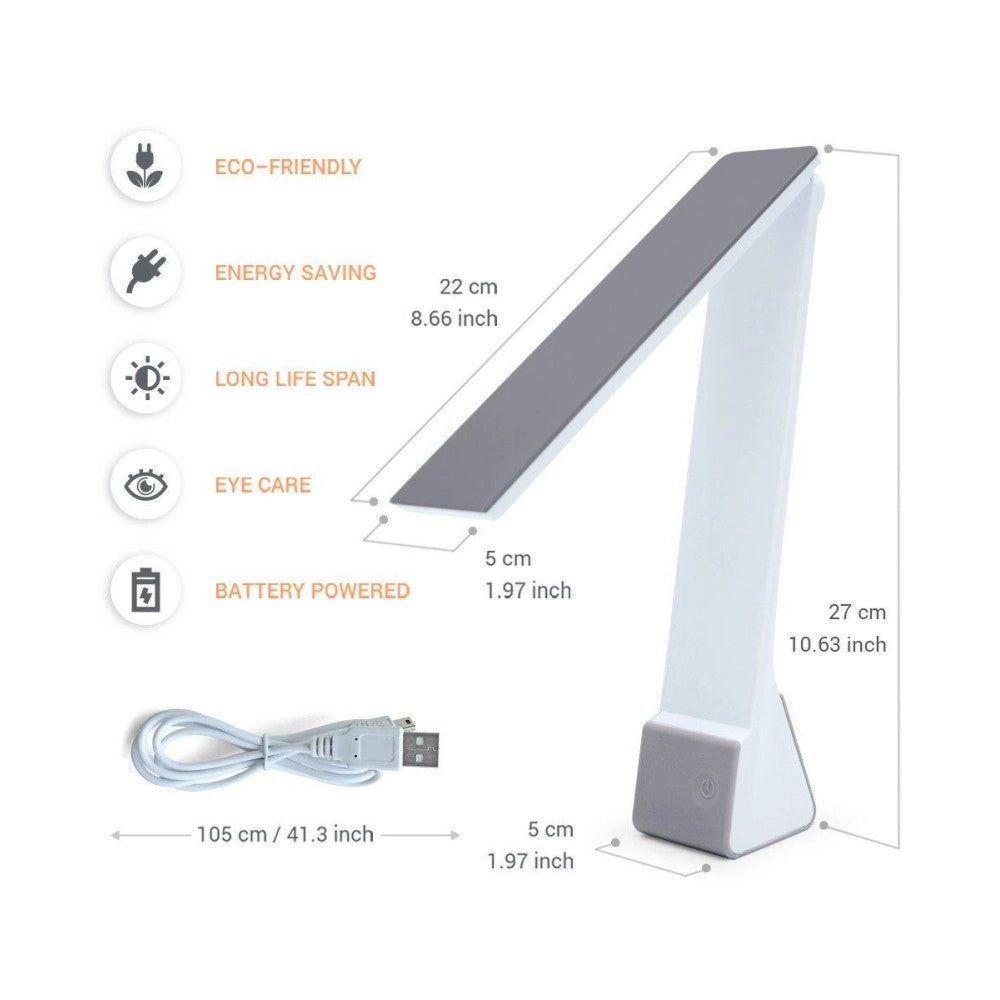 Trade Shop - Lampada Da Scrivania 15 Led 4w Pieghevole Luce Bianca Neutra Gialla U12b -