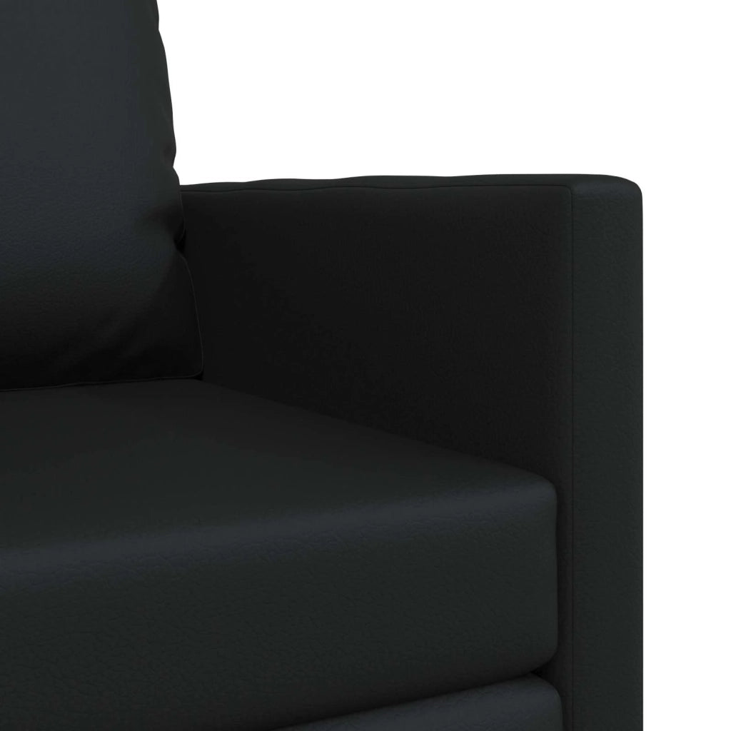 Divano letto | Sof¨¤ letto | Letto singolo 60cm Nero Pelle Artificiale