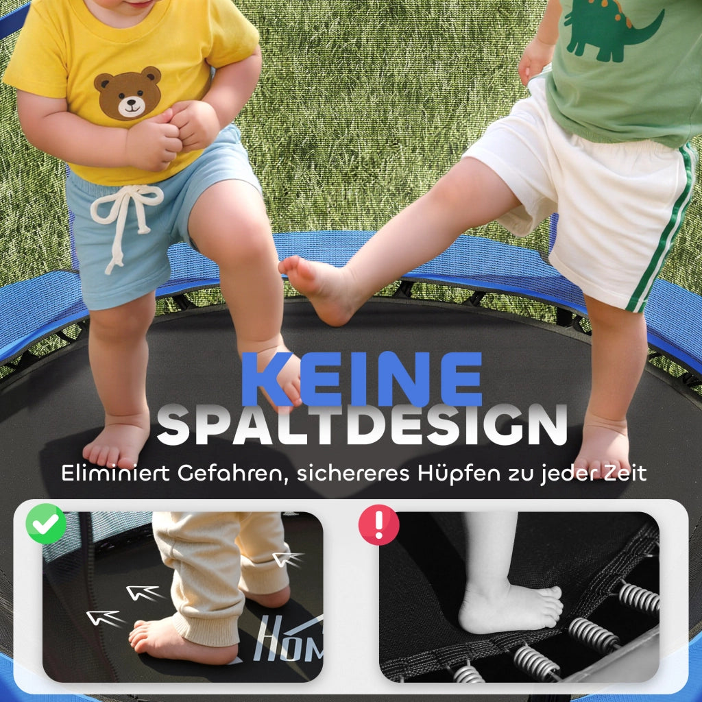 Trampolino per bambini ¨C Minimal ¨C ?140 cm, rete di sicurezza, blu