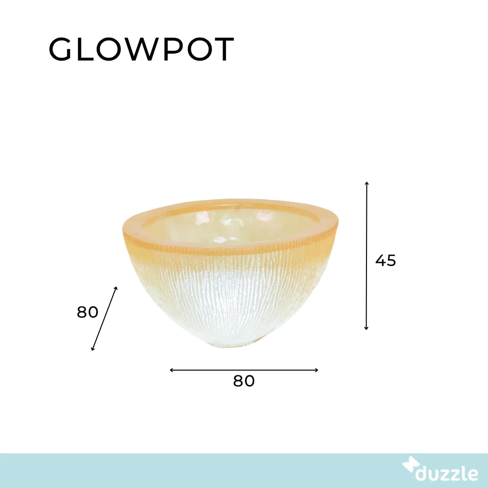 Vaso decorativo luminoso da interno GlowPot con luce integrata design moderno | Duzzle