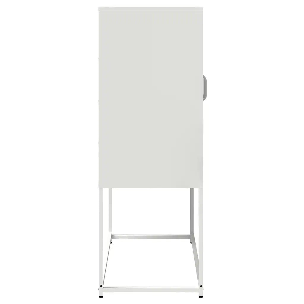 Credenza Bianca 68x39x107 cm in Acciaio 853379