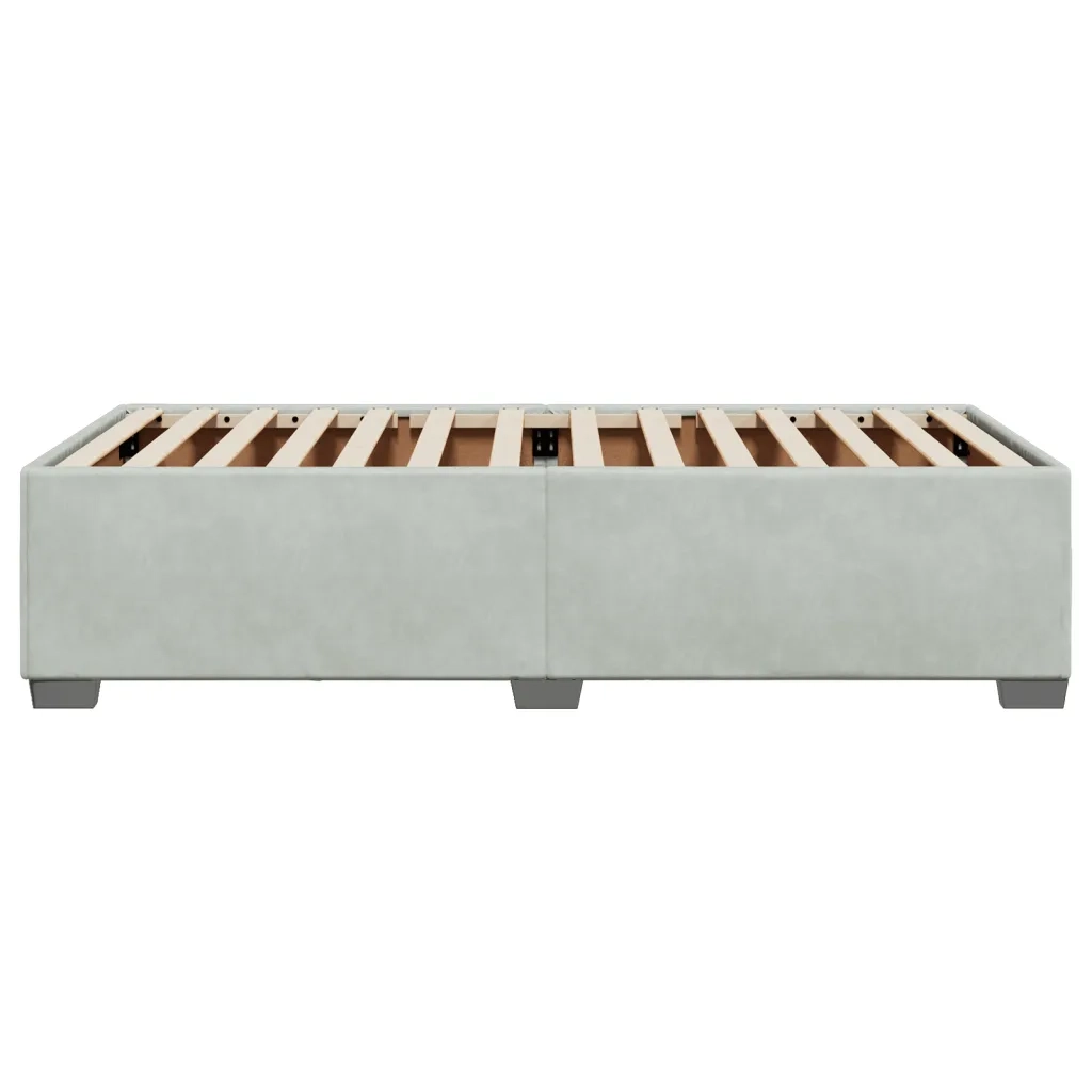 Giroletto senza Materasso Grigio Chiaro 80x200 cm Velluto 3284595