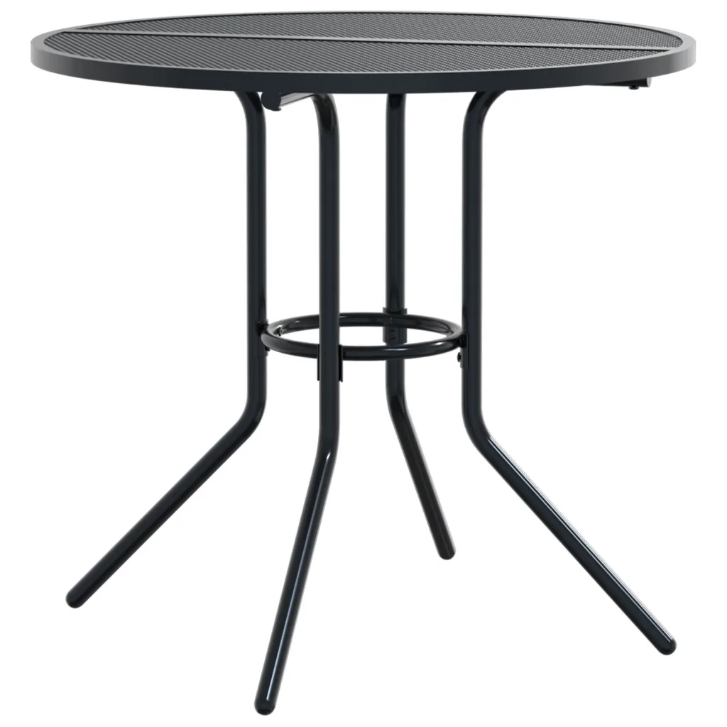 Sedie da Cucina Impilabili 3 pz-Sedia da Pranzo Antracite in Acciaio Verniciato 761739