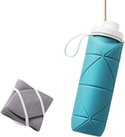 Ottimale Bicchiere da Acqua - Bicchiere da Acqua - Bicchiere da Acqua da Esterno Portatile Ripiegabile 600ML Ciano
