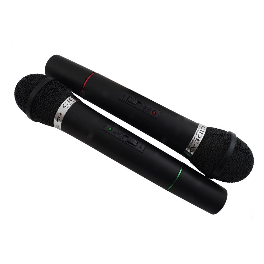 Trade Shop - Coppia Microfoni Professionali Senza Fili Con Centralina Bicanale 009-4 -