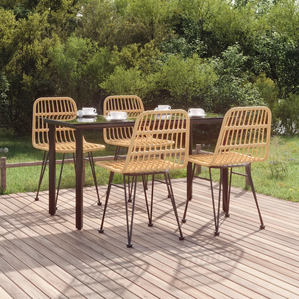 Set da Pranzo da Giardino 5 pz in Polyrattan 3157889