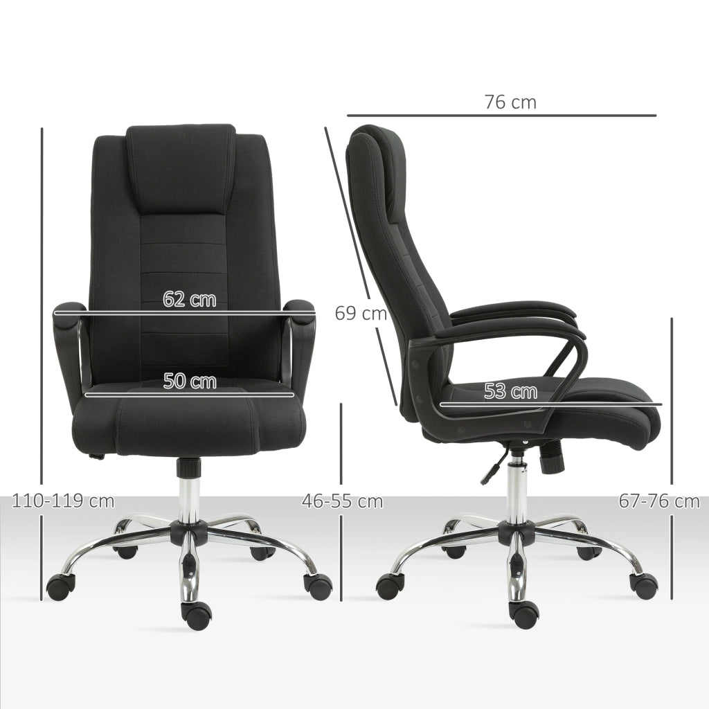 Sedia da Ufficio Ergonomica con Braccioli ¨C Minimal ¨C Tessuto Grigio