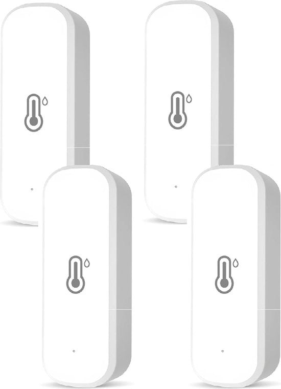 Sensore di Temperatura e Umidità WiFi - 4 Pezzi per Interno e Esterno