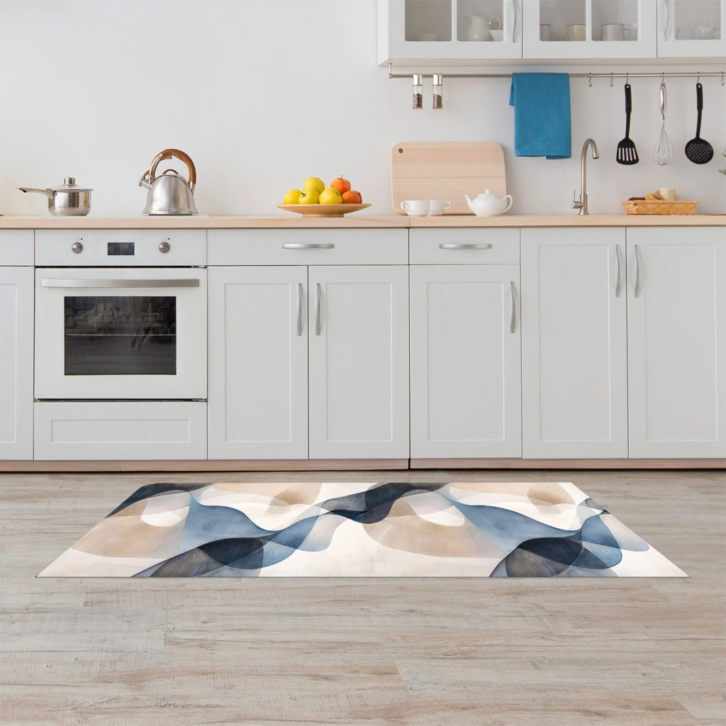 Tappeto da cucina antiscivolo, antimacchia passatoia multiuso 50x400 - Urban Blu