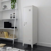 Armadio da Ufficio Kurikka Acciaio Bianco [en.casa]
