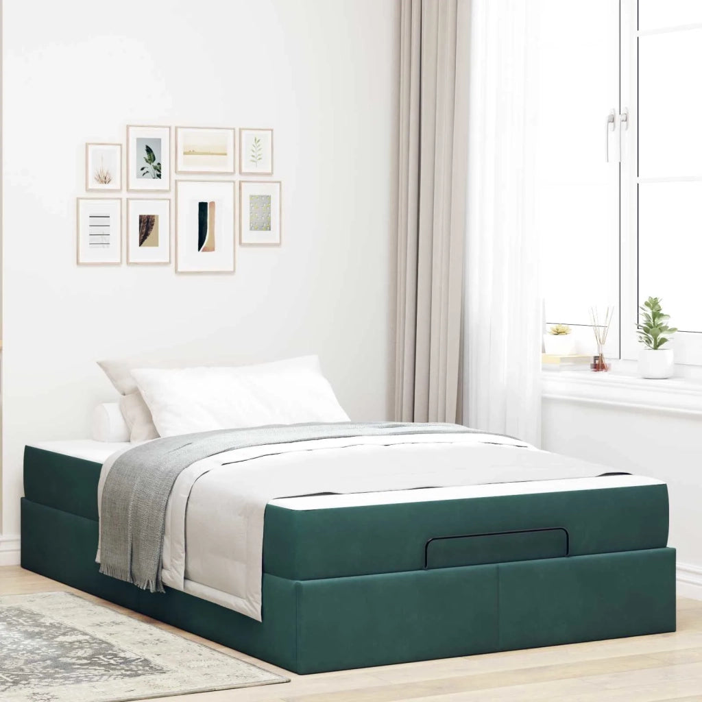 Struttura letto con materasso 2 pcs Verde Velluto 3399555