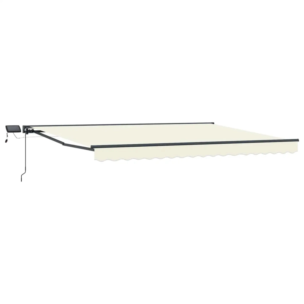 Cornice per Tenda Manuale con LED Crema e Antracite 4,5 × 3 m 3420877