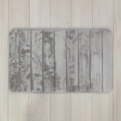 Tappeto bagno 100% poliestere 45x75 grigio antiscivolo  Memo